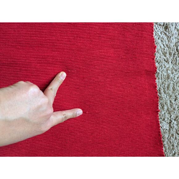 4 NWT Threshold Placemat Machine Washable 14X19in Cotton Red Metallic Christmas - Picture 7 of 7